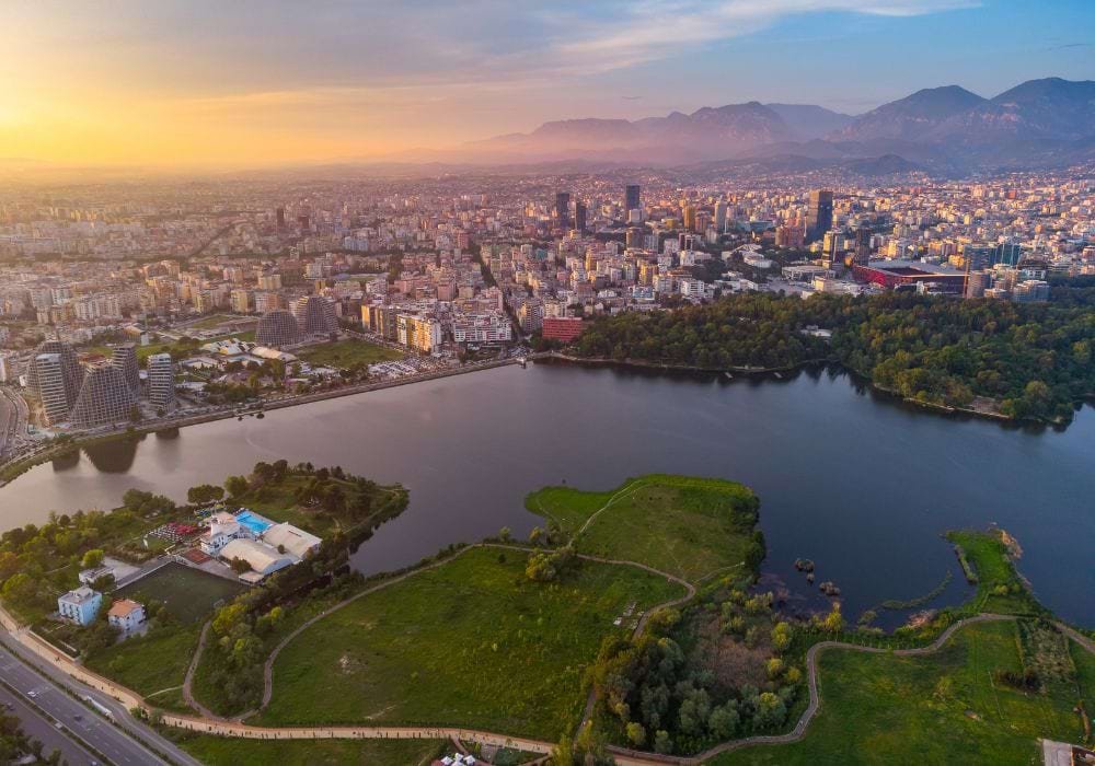 Tirana vue aérienne